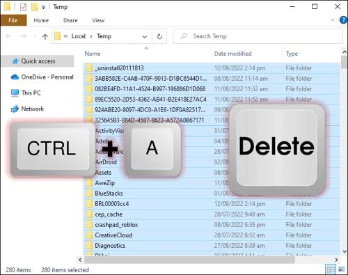 Hvernig á að eyða tímabundnum skrám á Windows 10 eða 11 tölvu