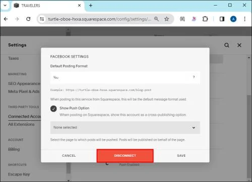 Как да свържете социални медии в Squarespace