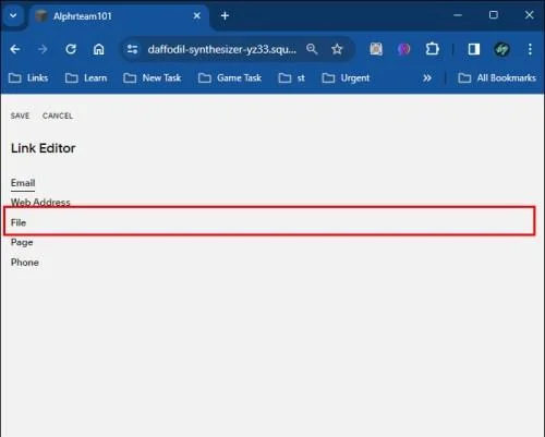 Как да добавите връзка в Squarespace