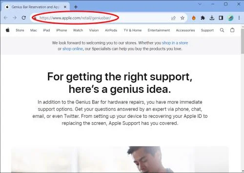 Πώς να κλείσετε ένα ραντεβού Genius Bar