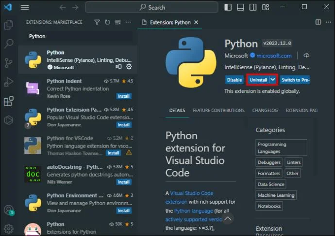 Как да инсталирате Pandas във VS Code