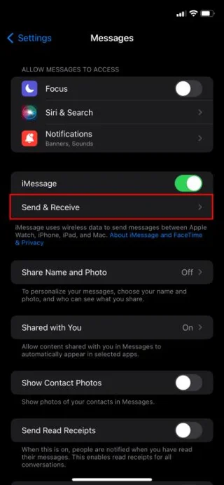 Как да коригирам IMessage, който не изтегля снимки