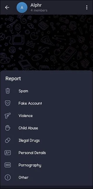 Как да блокирате група в Telegram