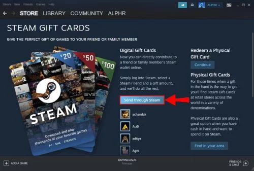 Jak darovat hru Steam