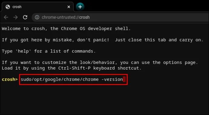 CROSH команди – ръководство за вашия Chromebook