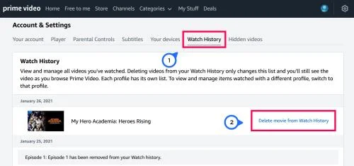 Как да премахнете вашата история и списък за гледане от Amazon Prime Video