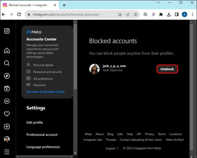 Kako deblokirati nekoga na Instagramu