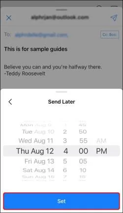 Как да насрочите имейл в Outlook
