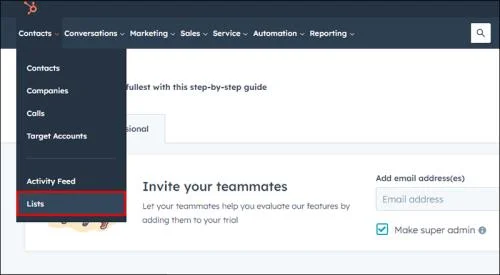 Πώς να δημιουργήσετε μια λίστα στο HubSpot