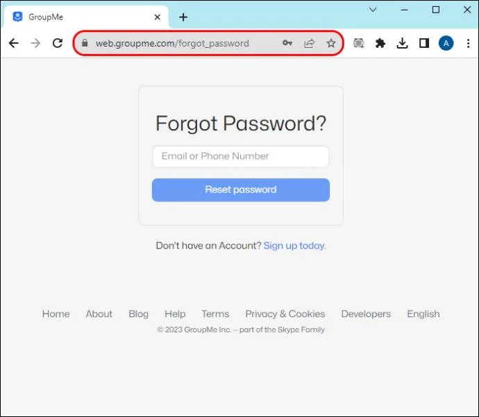 Как да нулирате парола в GroupMe