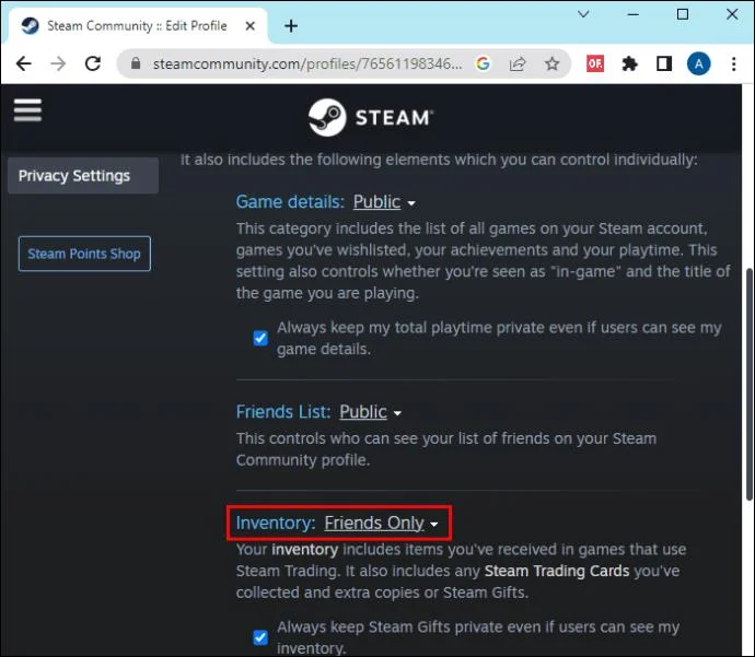 Jak zveřejnit inventář ve službě Steam