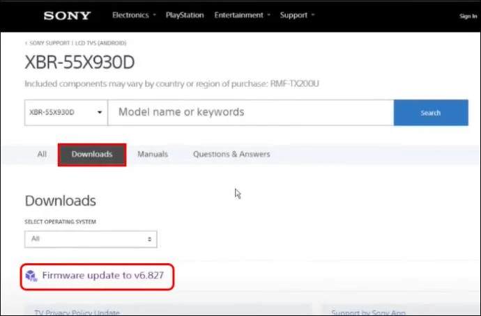 Как да актуализирате фърмуера на телевизор Sony