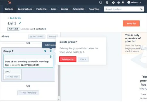 Πώς να δημιουργήσετε μια λίστα στο HubSpot