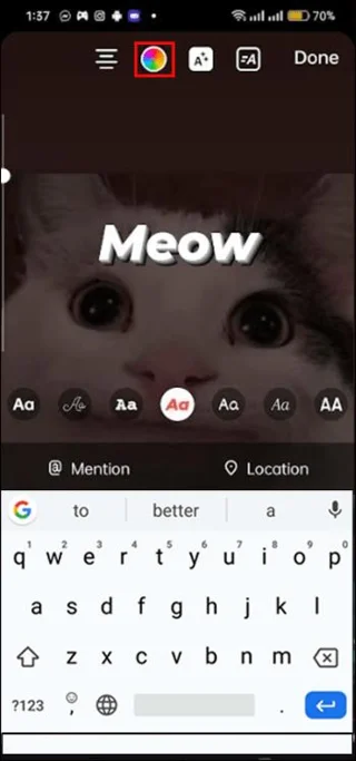 Как да промените шрифтовете в Instagram Stories