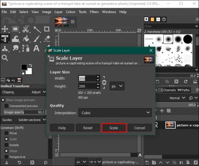 Πώς να αλλάξετε το μέγεθος μιας εικόνας στο GIMP