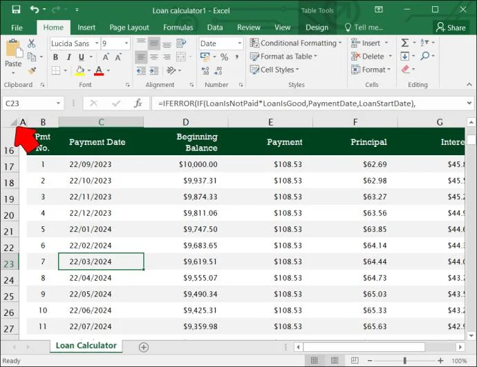 Как да заключите колона в Excel