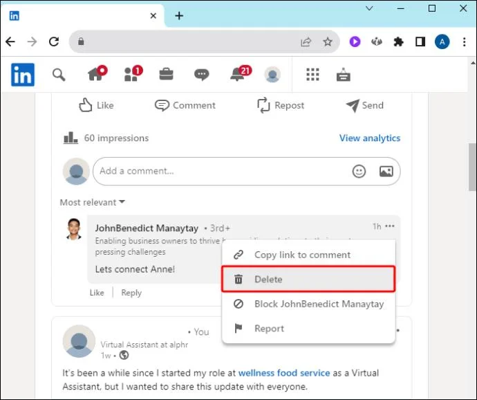 Πώς να διαγράψετε μια ανάρτηση από το LinkedIn
