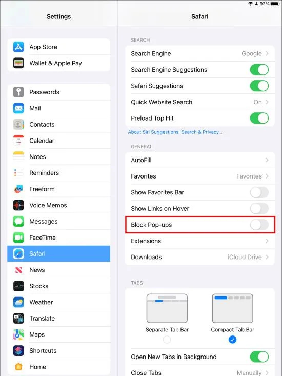 Πώς να ενημερώσετε το Safari σε ένα iPad