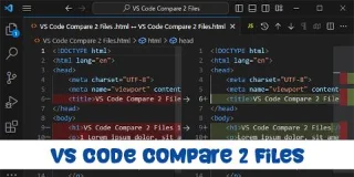 Как да сравним 2 файла във VS Code
