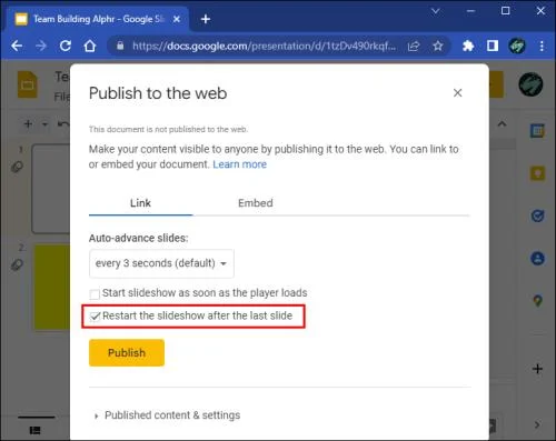 Как да повторите Google Slides