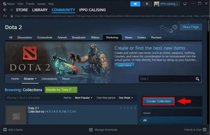 Как да направите колекция в Steam