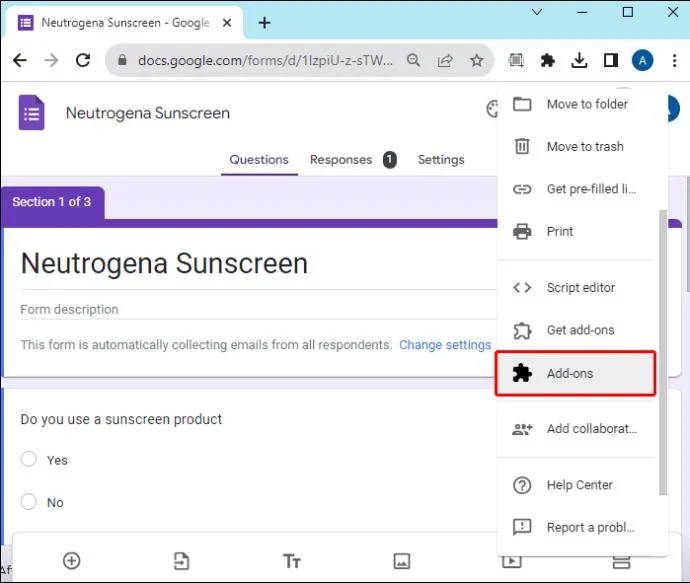 Как да получите известие, когато формуляр е изпратен в Google Forms