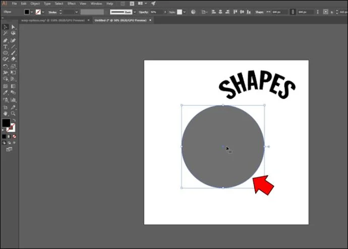 Как да направите текст във форма в Illustrator