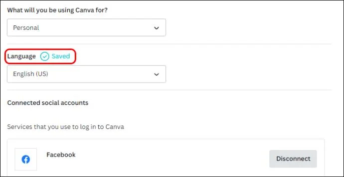 Как да промените езика в Canva