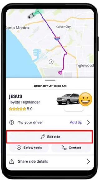 Как да отмените пътуване в Lyft