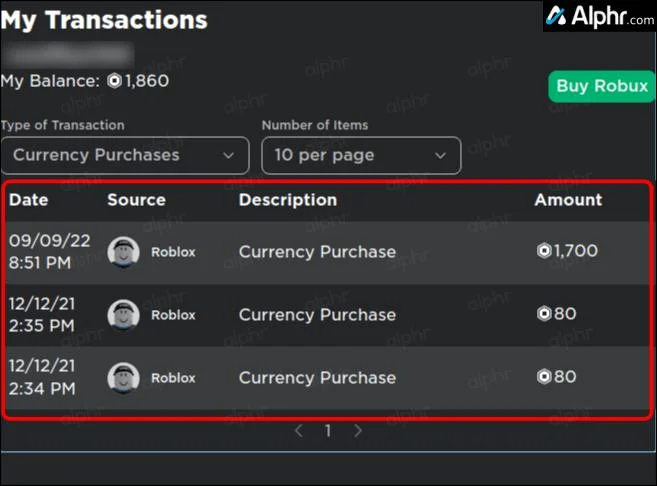 Как да видите историята на покупките в Roblox