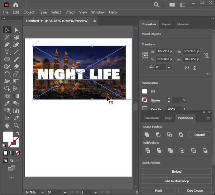 Как да създадете изрязваща маска в Illustrator