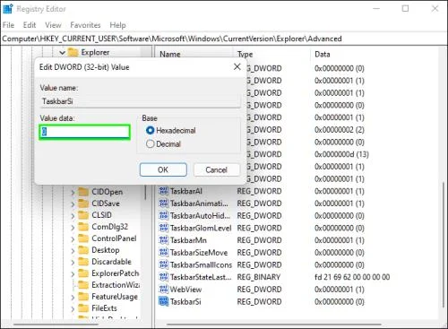 Hvernig á að gera verkefnastikuna minni í Windows 11