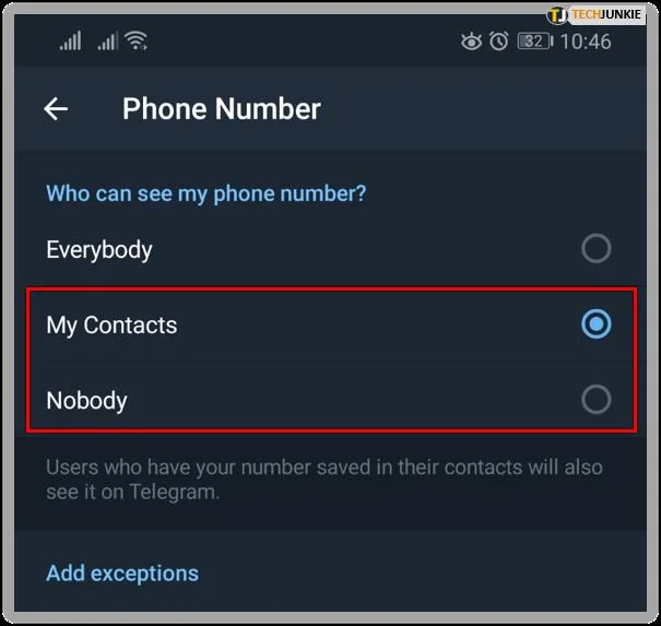 Как да видите нечий телефонен номер в Telegram