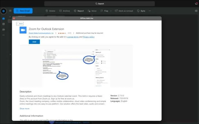 Как да добавите увеличение към Outlook