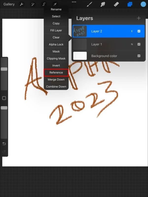 Kā lietot aizpildījuma krāsu Procreate