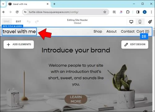Как да промените името на уебсайт в Squarespace