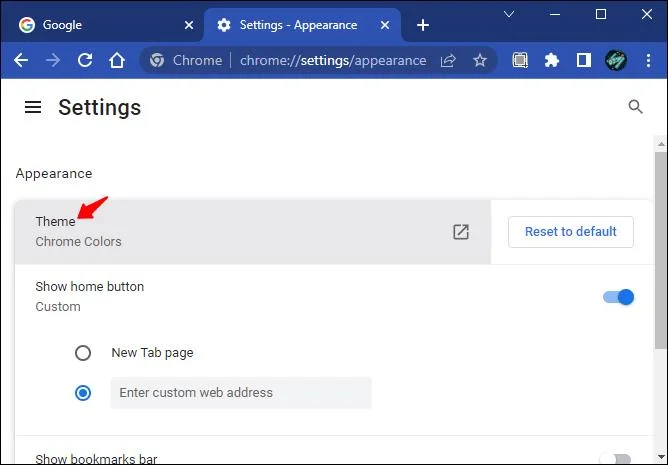 Как да промените цвета на раздела в Chrome