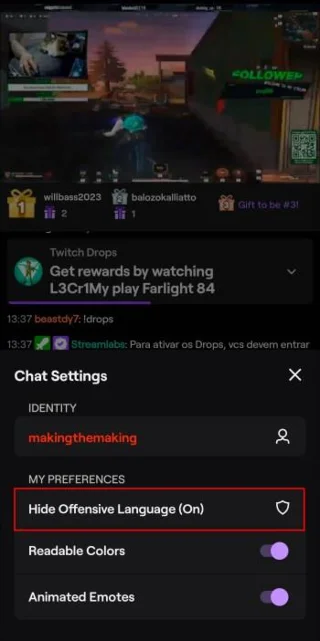 Как да изключите филтъра за чат в Twitch