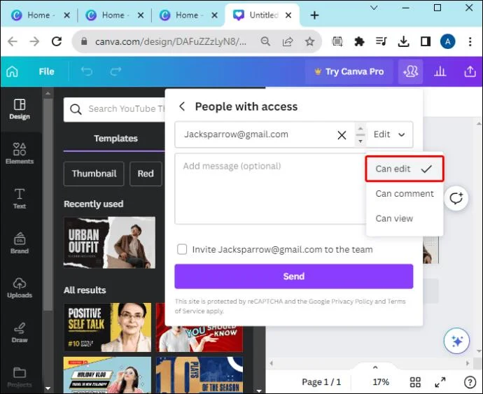 Как да споделите шаблон в Canva
