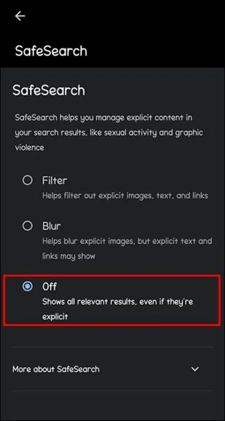 Как да изключите SafeSearch