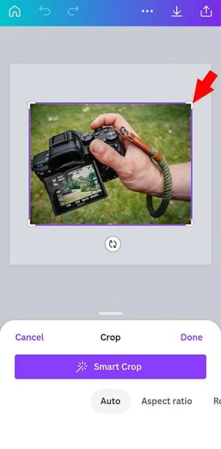 Как да добавите снимка към рамка в Canva