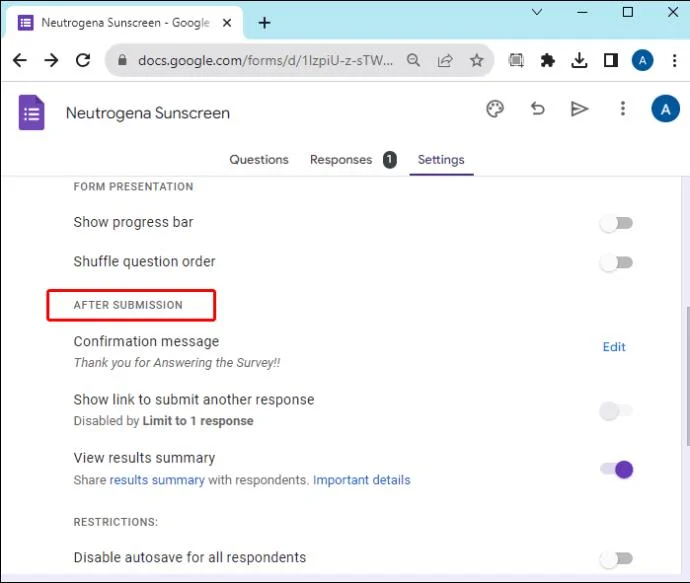 Как да получите известие, когато формуляр е изпратен в Google Forms