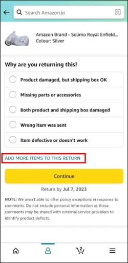 Как да върнете множество артикули на Amazon