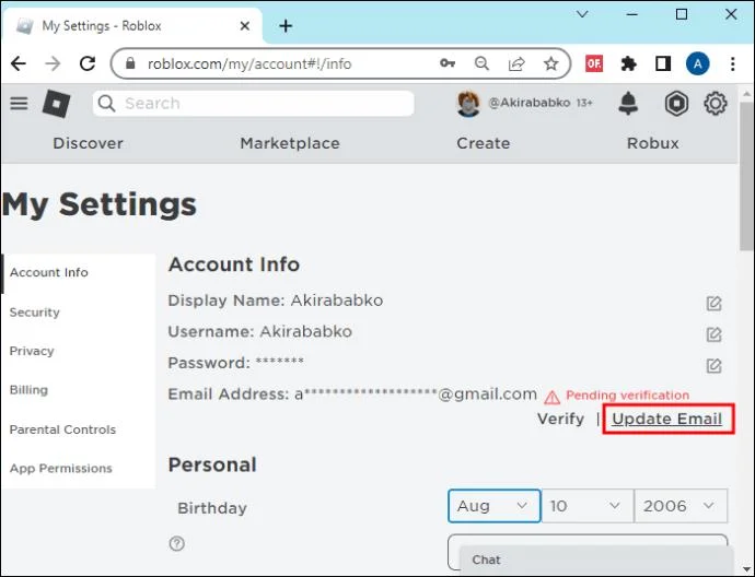Как да изключите безопасния чат в Roblox