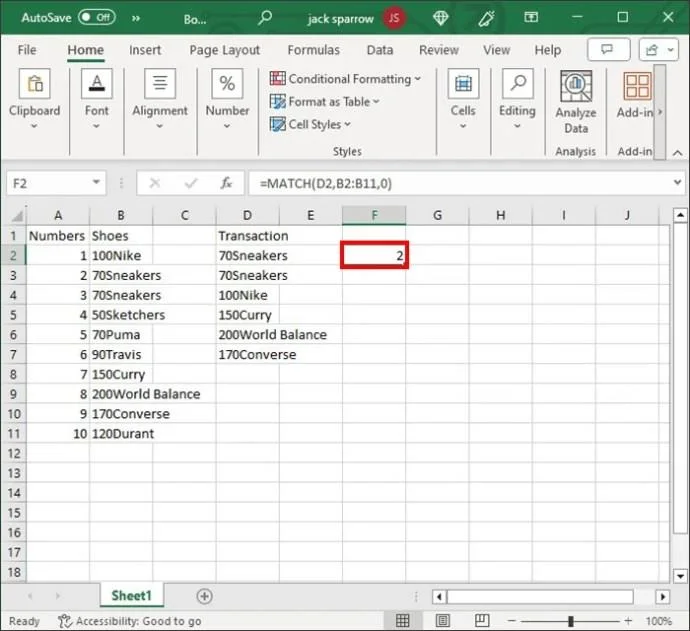 Как да разберете дали стойността е в списък в Excel