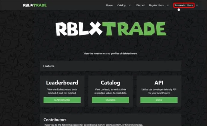 Как да видите забранени акаунти в Roblox