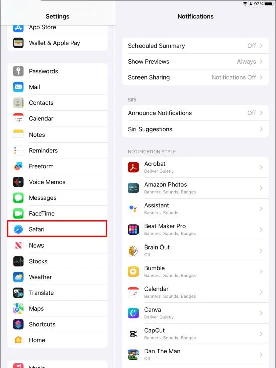 Πώς να ενημερώσετε το Safari σε ένα iPad