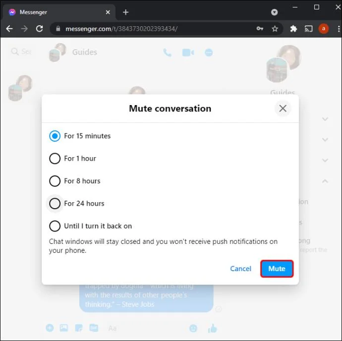 Как да напуснете група във Facebook Messenger