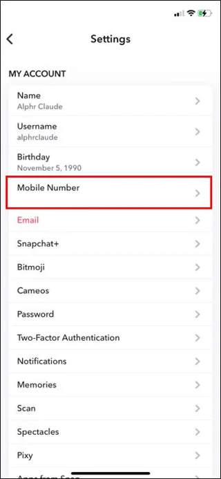 Snapchat: Πώς να αλλάξετε αριθμούς