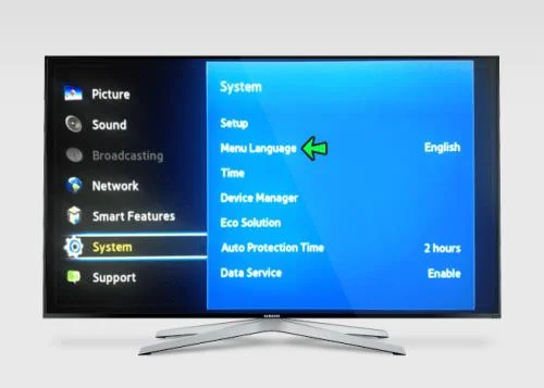 Как да промените езика на телевизор Samsung